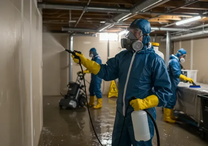 Basement Sanitization and Antimicrobial Treatment process in Orland Hills, IL